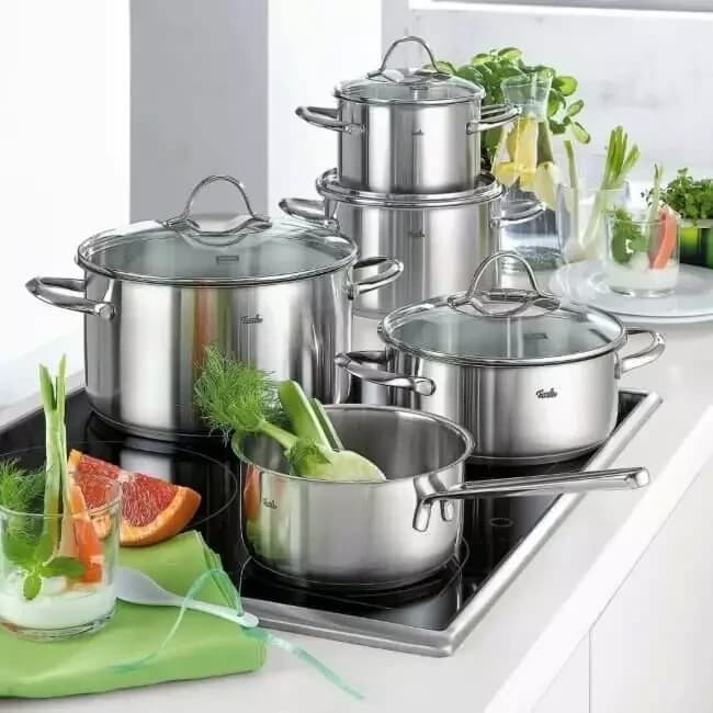 Bộ nồi inox cao cấp Fissler Viseo 5 món nội địa Đức